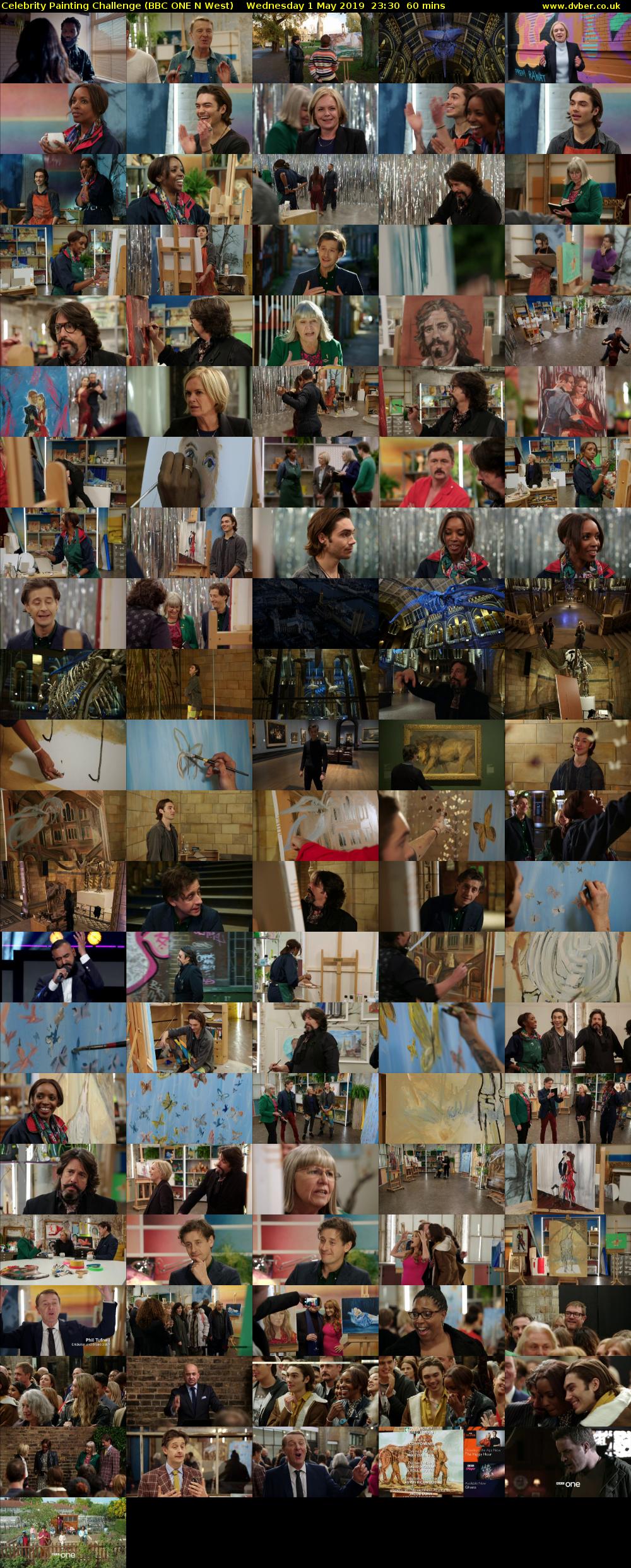 Celebrity Painting Challenge (BBC ONE N West) Wednesday 1 May 2019 23:30 - 00:30