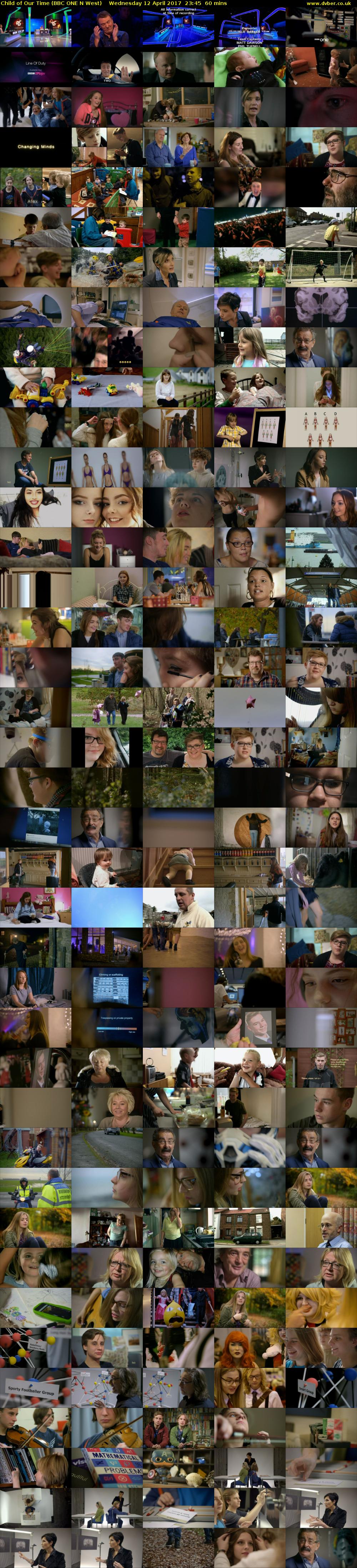 Child of Our Time (BBC ONE N West) Wednesday 12 April 2017 23:45 - 00:45