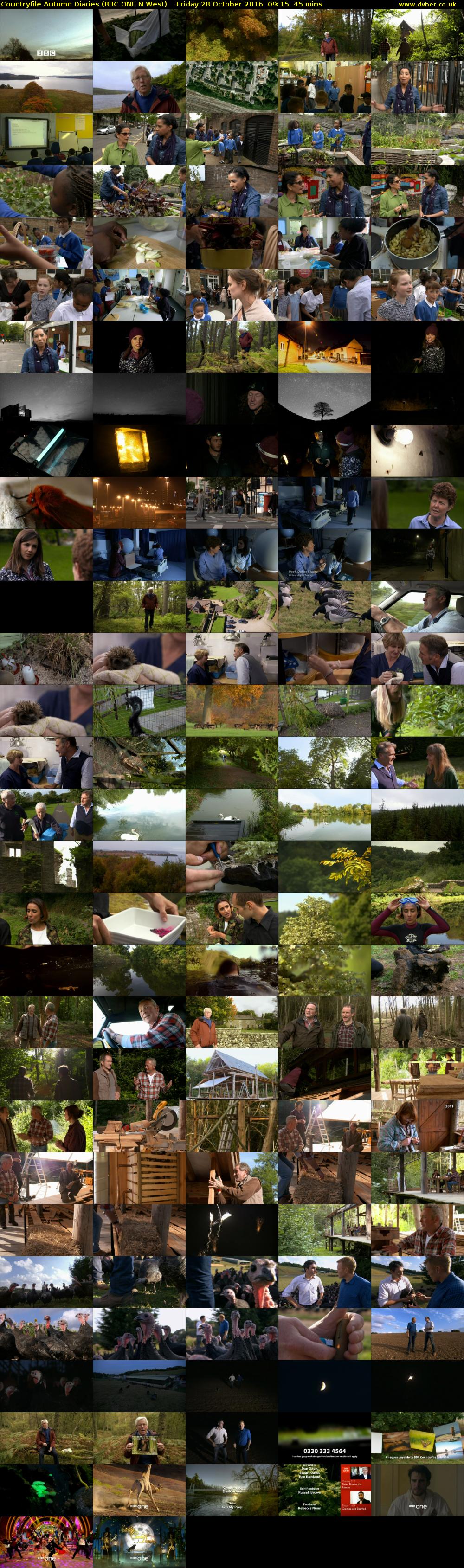 Countryfile Autumn Diaries (BBC ONE N West) Friday 28 October 2016 09:15 - 10:00