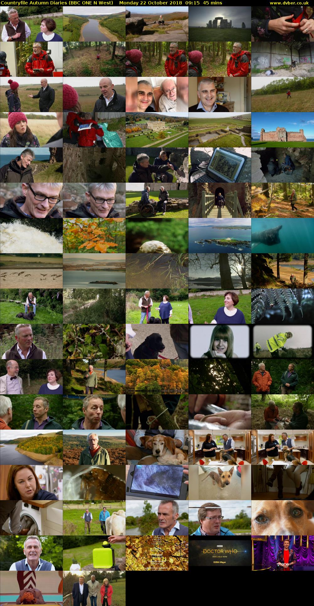 Countryfile Autumn Diaries (BBC ONE N West) Monday 22 October 2018 09:15 - 10:00