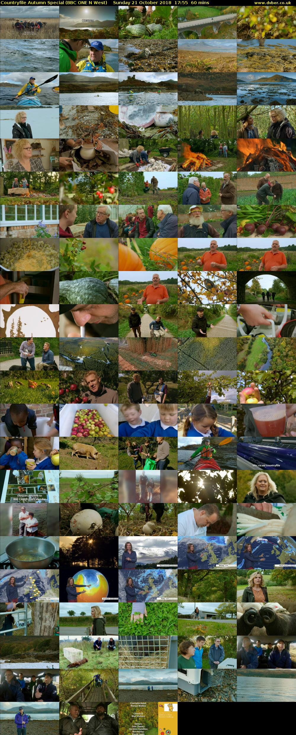 Countryfile Autumn Special (BBC ONE N West) Sunday 21 October 2018 17:55 - 18:55