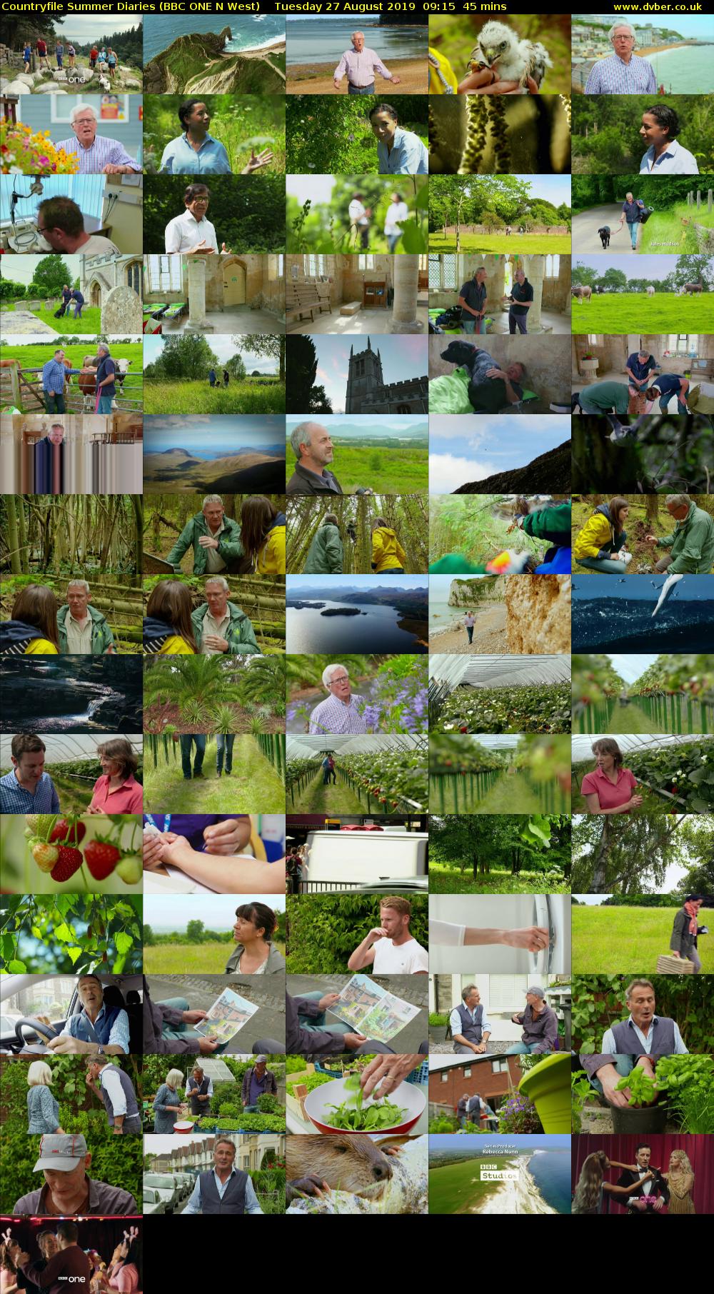 Countryfile Summer Diaries (BBC ONE N West) Tuesday 27 August 2019 09:15 - 10:00