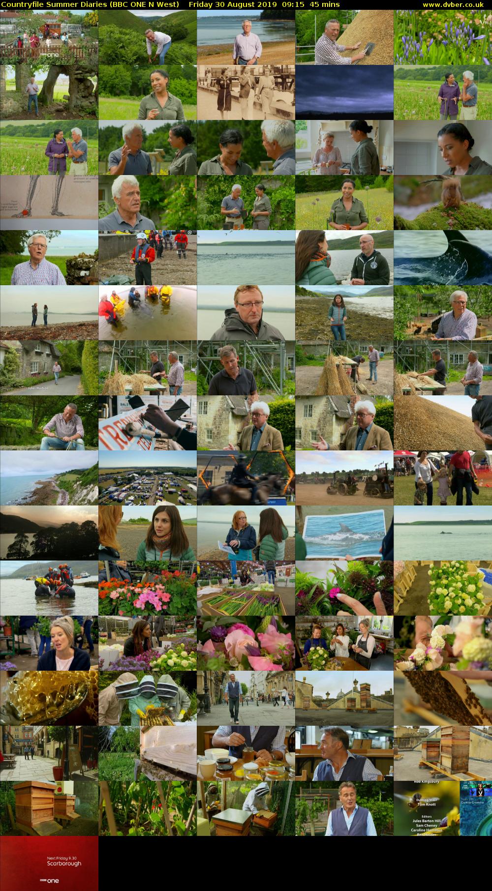 Countryfile Summer Diaries (BBC ONE N West) Friday 30 August 2019 09:15 - 10:00