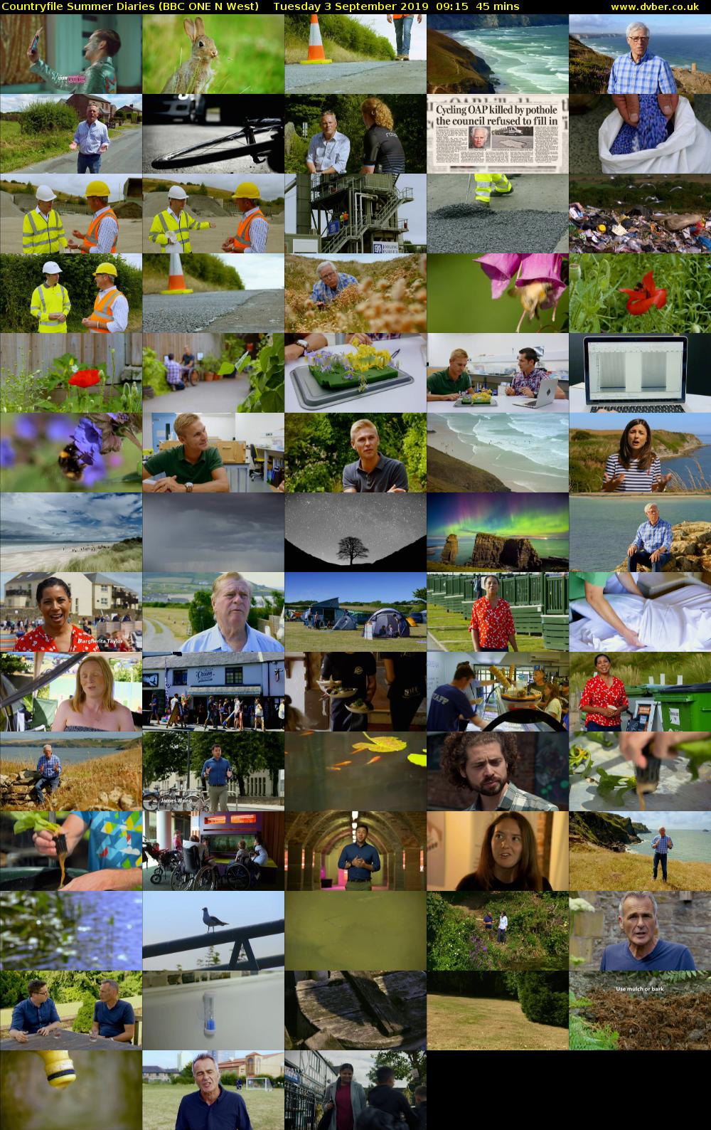 Countryfile Summer Diaries (BBC ONE N West) Tuesday 3 September 2019 09:15 - 10:00