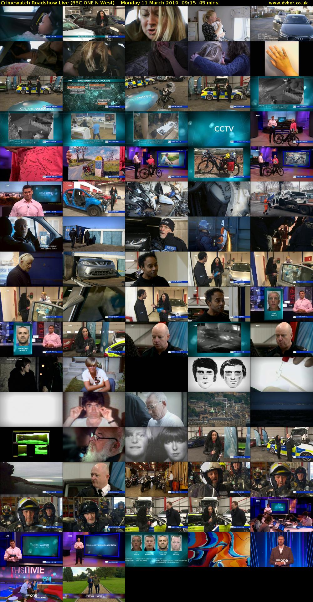 Crimewatch Roadshow Live (BBC ONE N West) Monday 11 March 2019 09:15 - 10:00
