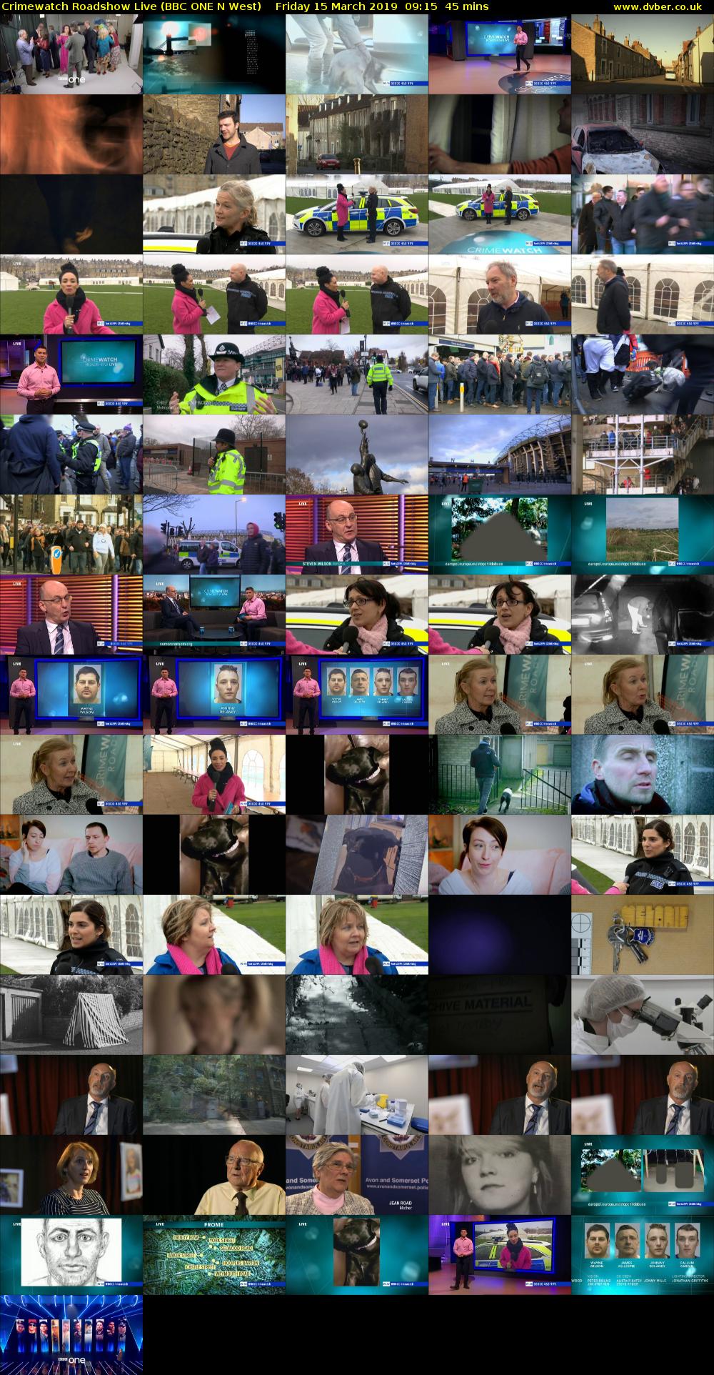 Crimewatch Roadshow Live (BBC ONE N West) Friday 15 March 2019 09:15 - 10:00
