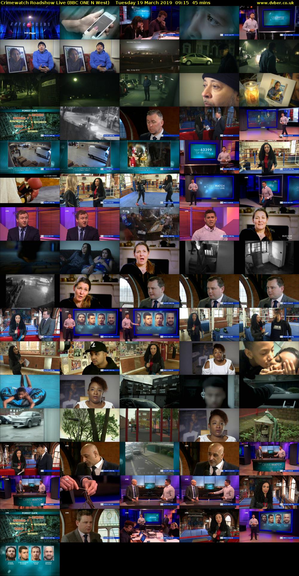 Crimewatch Roadshow Live (BBC ONE N West) Tuesday 19 March 2019 09:15 - 10:00