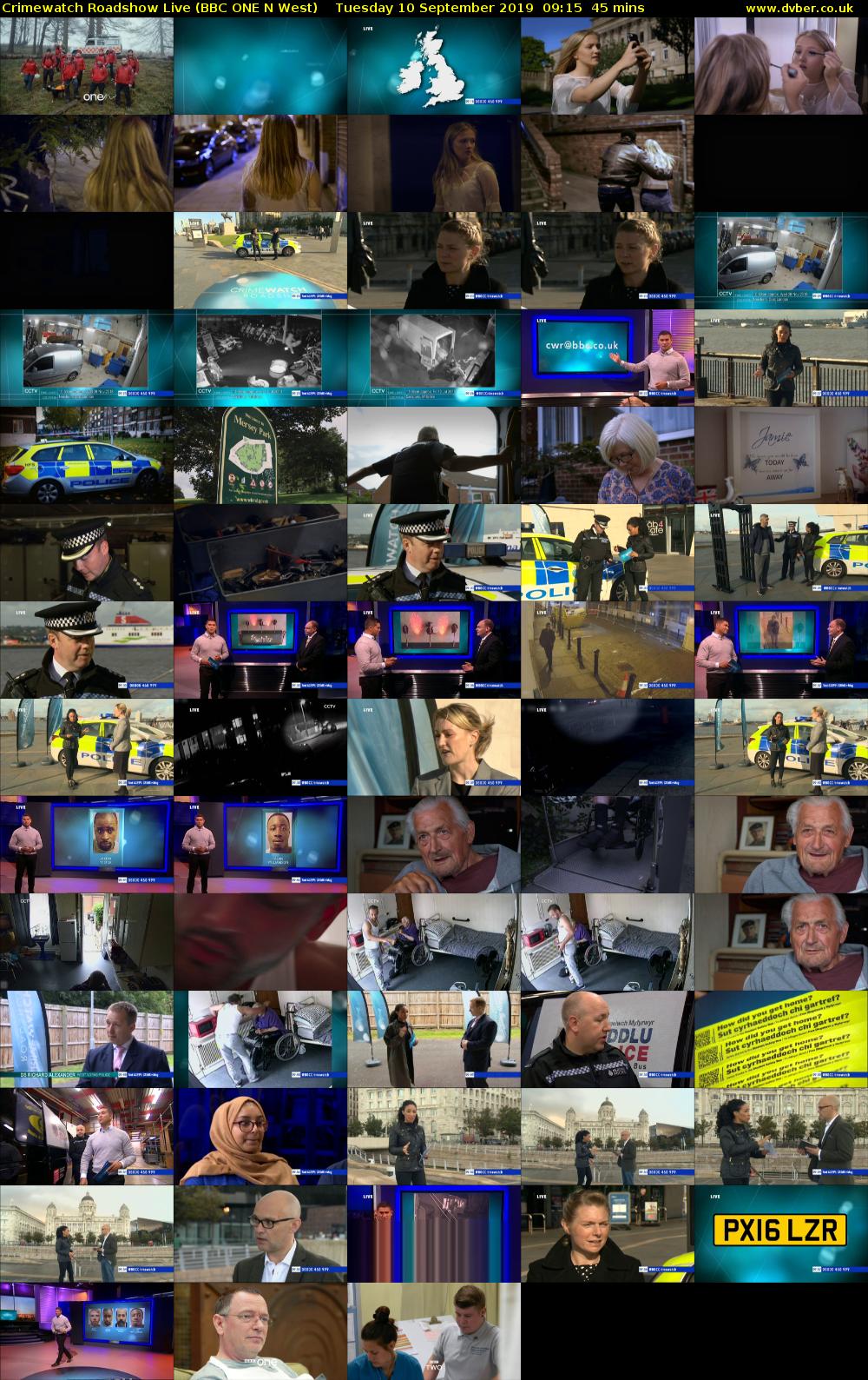 Crimewatch Roadshow Live (BBC ONE N West) Tuesday 10 September 2019 09:15 - 10:00