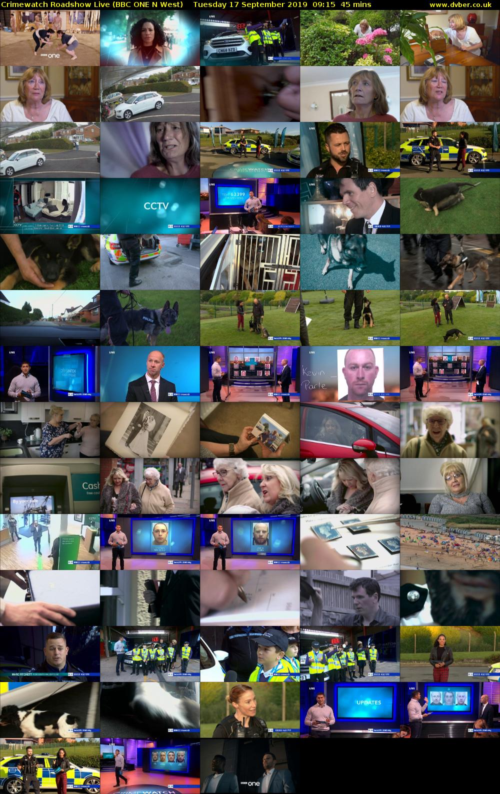 Crimewatch Roadshow Live (BBC ONE N West) Tuesday 17 September 2019 09:15 - 10:00