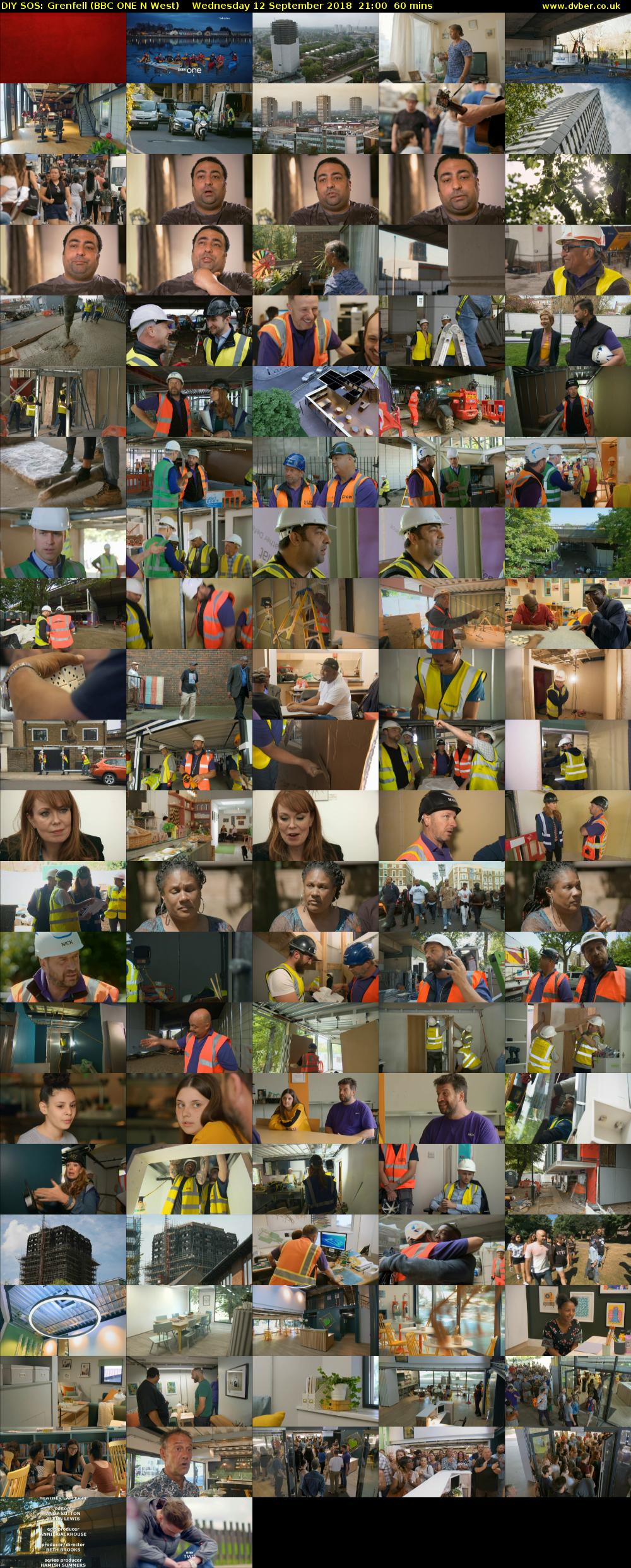 DIY SOS: Grenfell (BBC ONE N West) Wednesday 12 September 2018 21:00 - 22:00