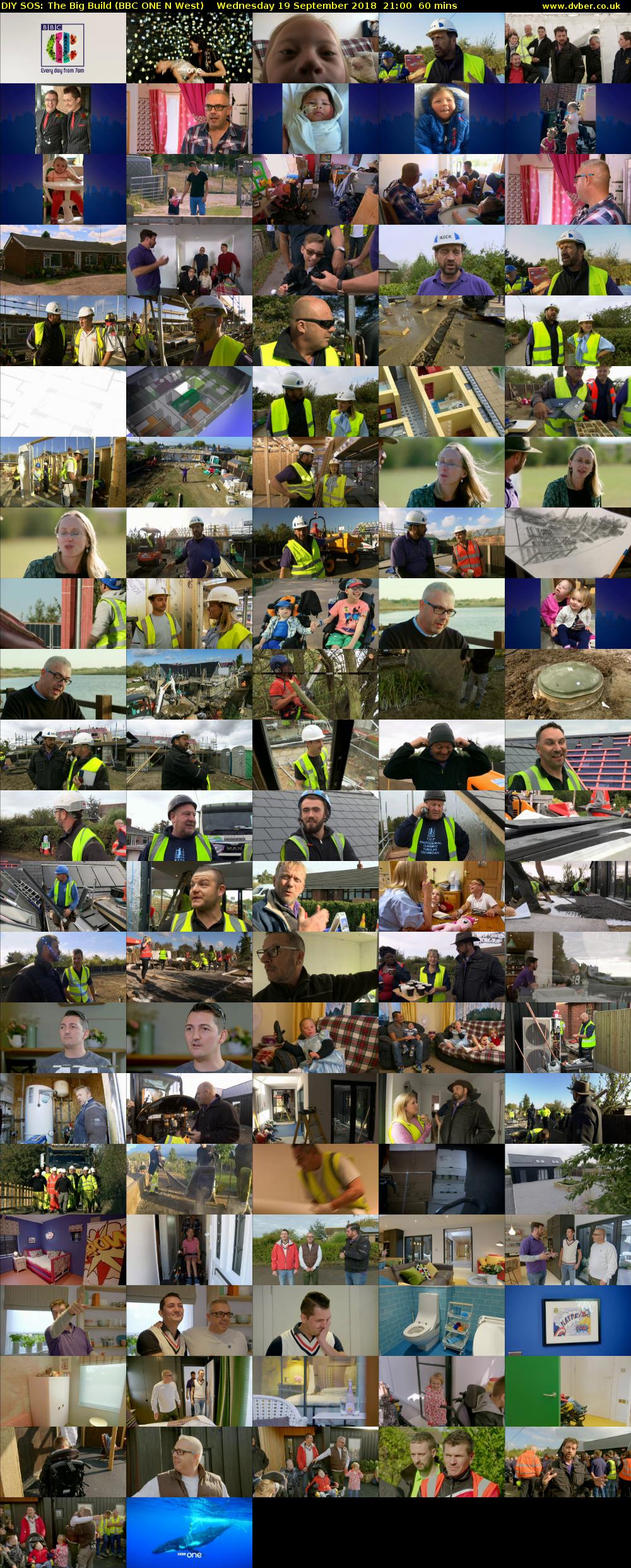 DIY SOS: The Big Build (BBC ONE N West) Wednesday 19 September 2018 21:00 - 22:00