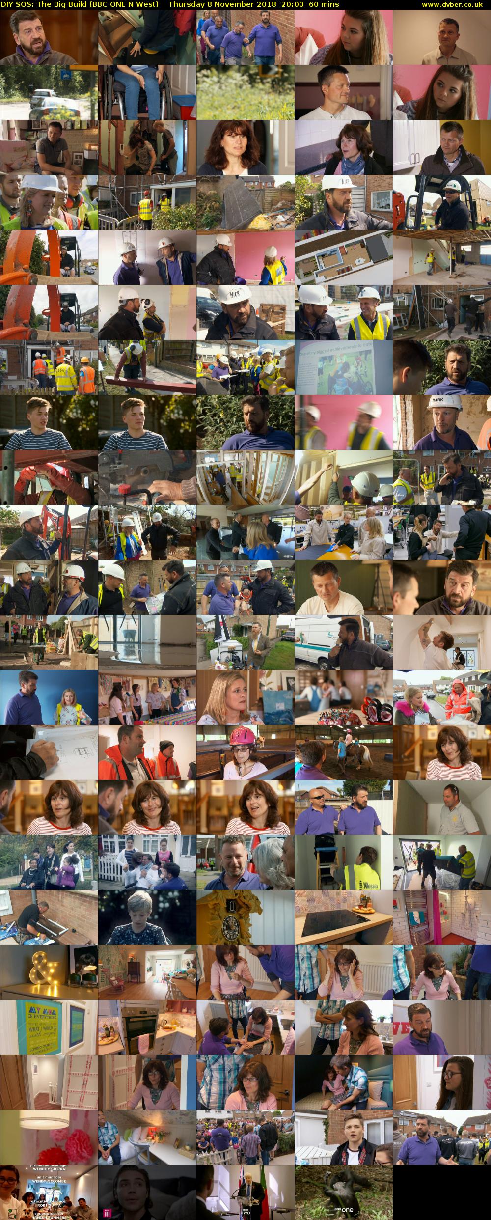 DIY SOS: The Big Build (BBC ONE N West) Thursday 8 November 2018 20:00 - 21:00