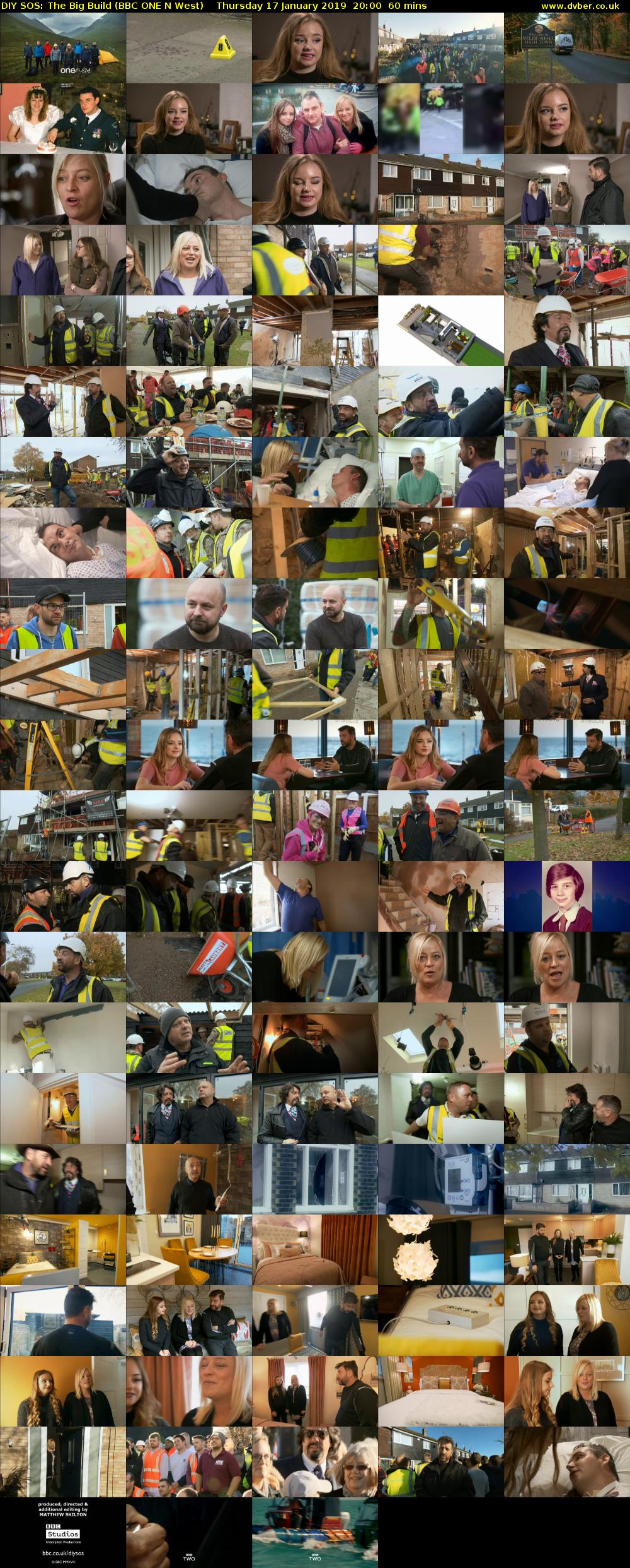 DIY SOS: The Big Build (BBC ONE N West) Thursday 17 January 2019 20:00 - 21:00