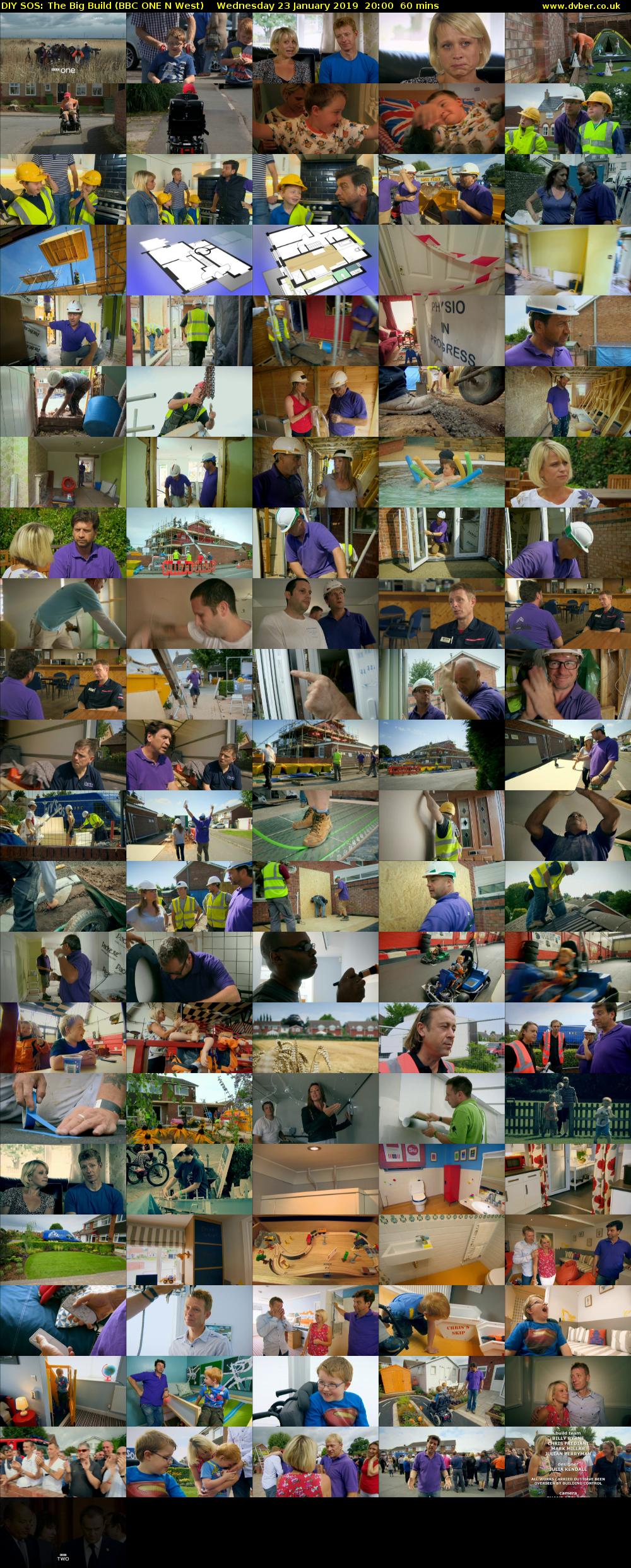 DIY SOS: The Big Build (BBC ONE N West) Wednesday 23 January 2019 20:00 - 21:00