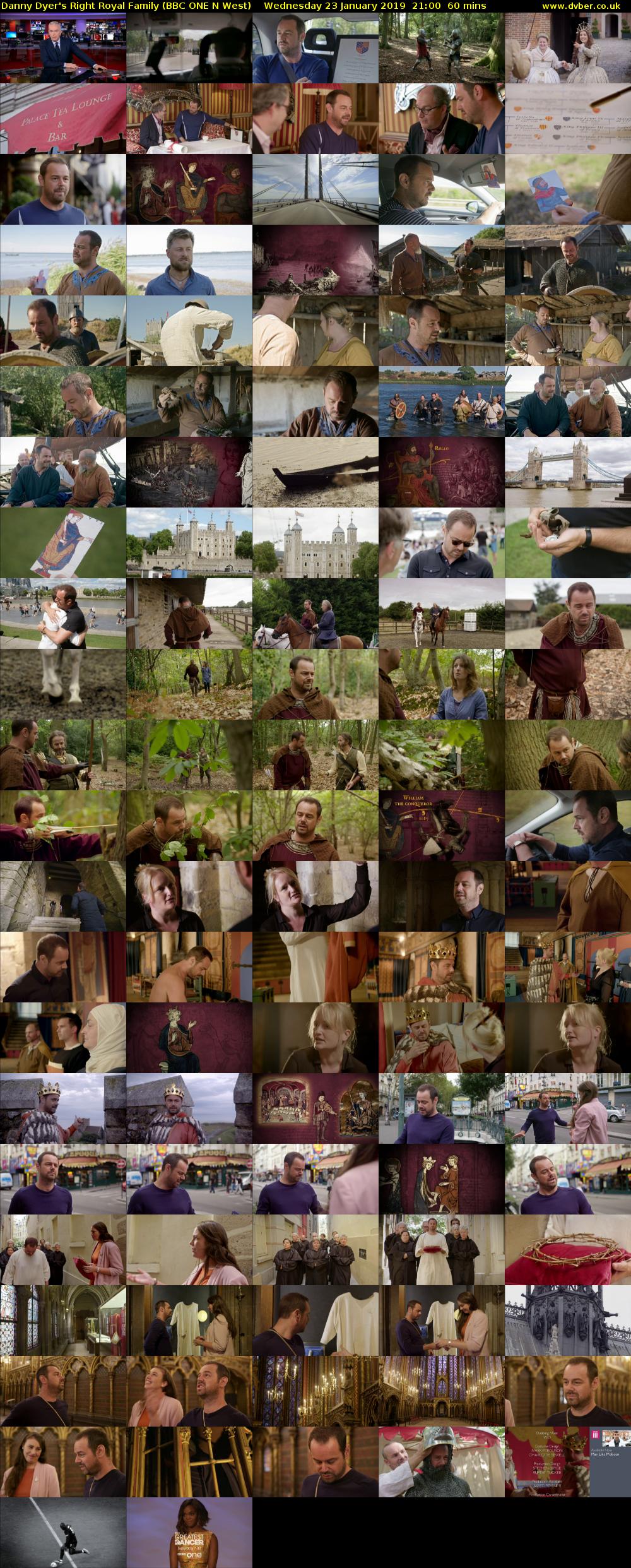 Danny Dyer's Right Royal Family (BBC ONE N West) Wednesday 23 January 2019 21:00 - 22:00