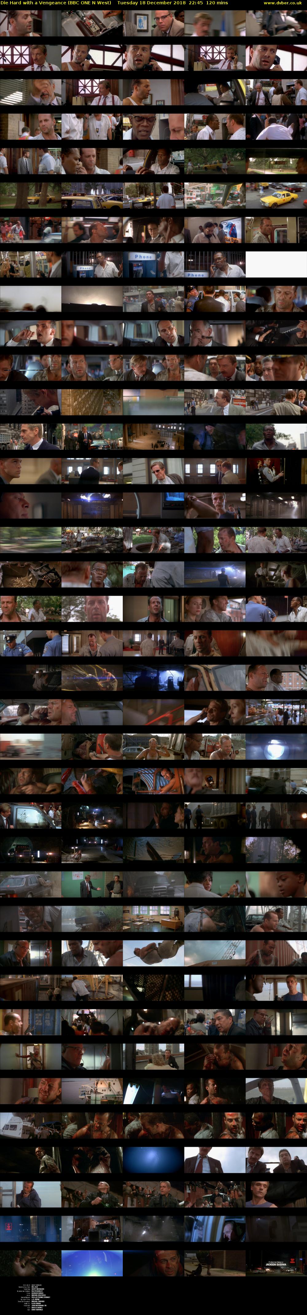 Die Hard with a Vengeance (BBC ONE N West) Tuesday 18 December 2018 22:45 - 00:45