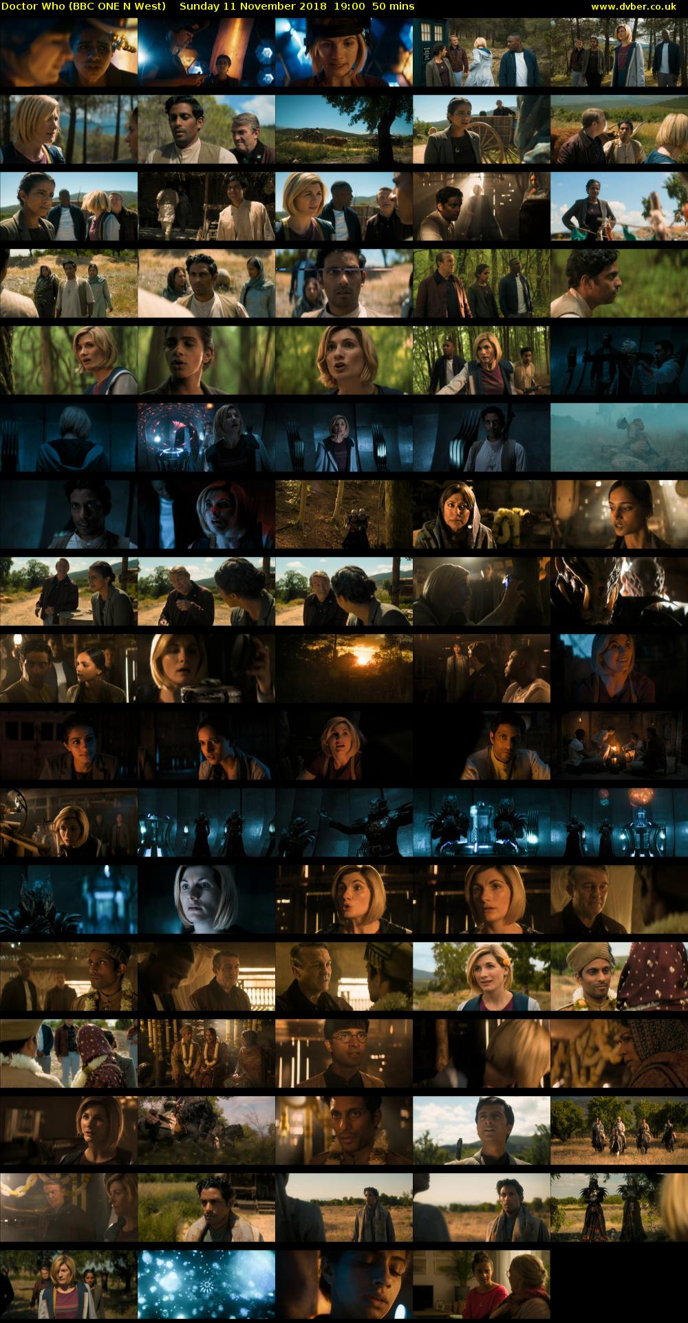 Doctor Who (BBC ONE N West) Sunday 11 November 2018 19:00 - 19:50