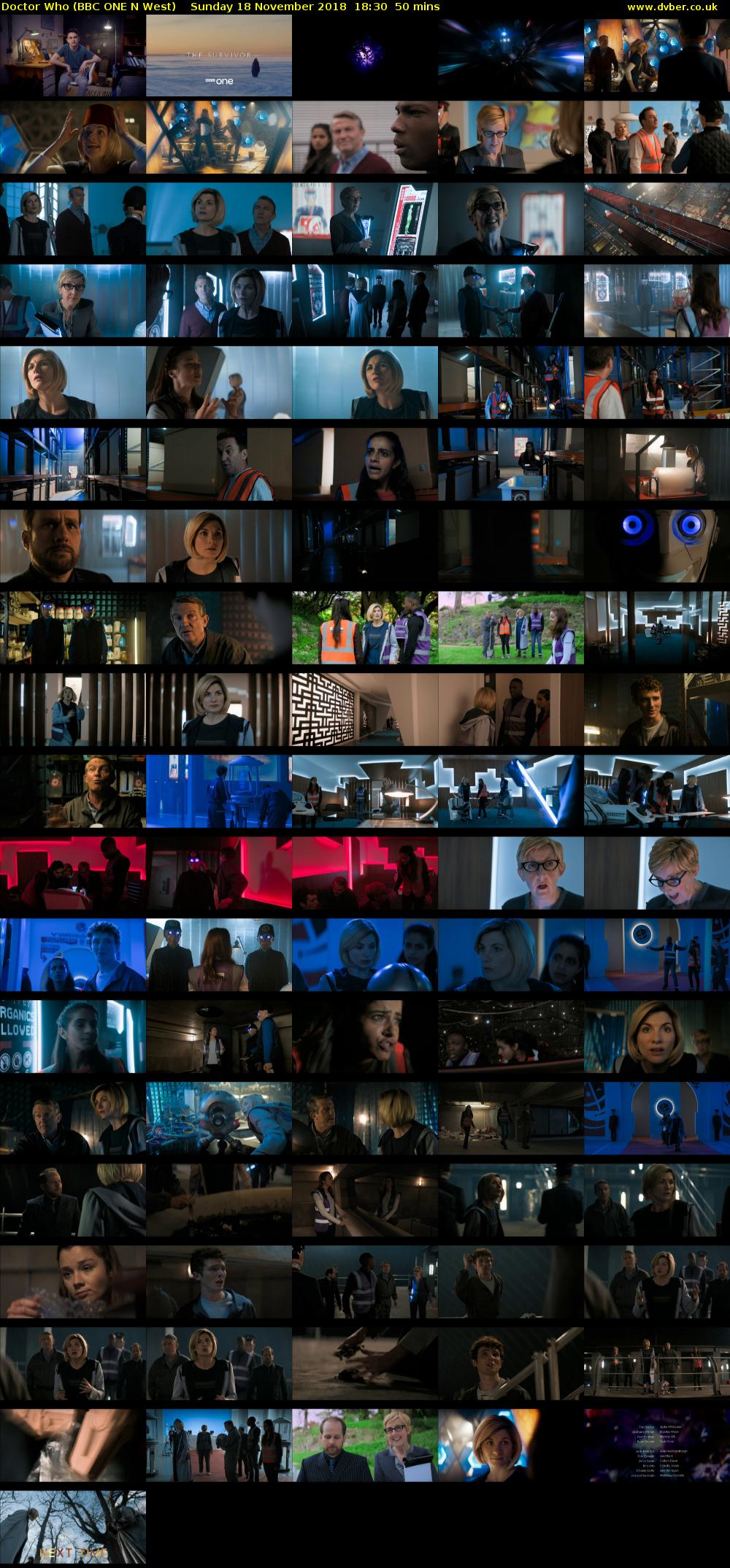 Doctor Who (BBC ONE N West) Sunday 18 November 2018 18:30 - 19:20