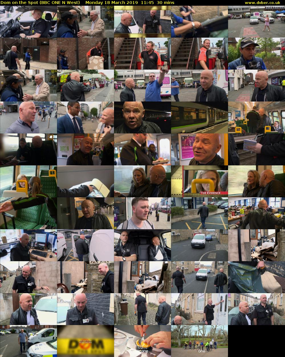 Dom on the Spot (BBC ONE N West) Monday 18 March 2019 11:45 - 12:15