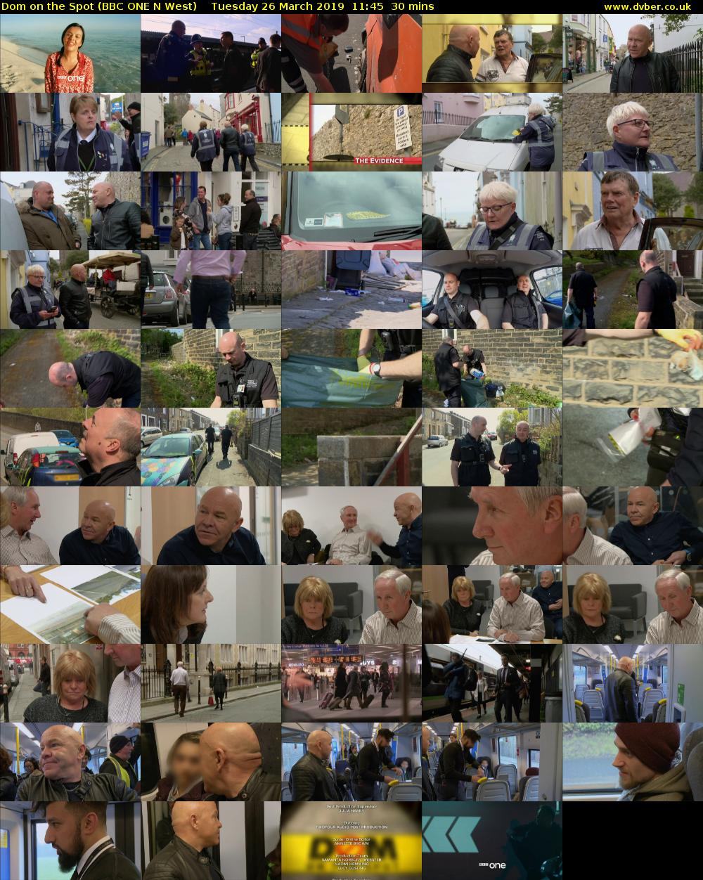 Dom on the Spot (BBC ONE N West) Tuesday 26 March 2019 11:45 - 12:15