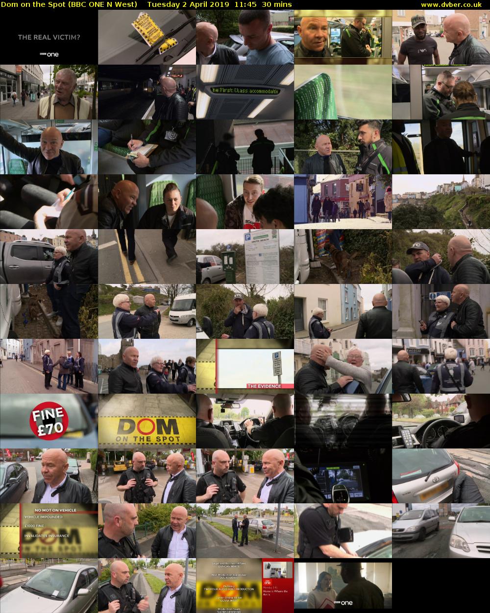 Dom on the Spot (BBC ONE N West) Tuesday 2 April 2019 11:45 - 12:15