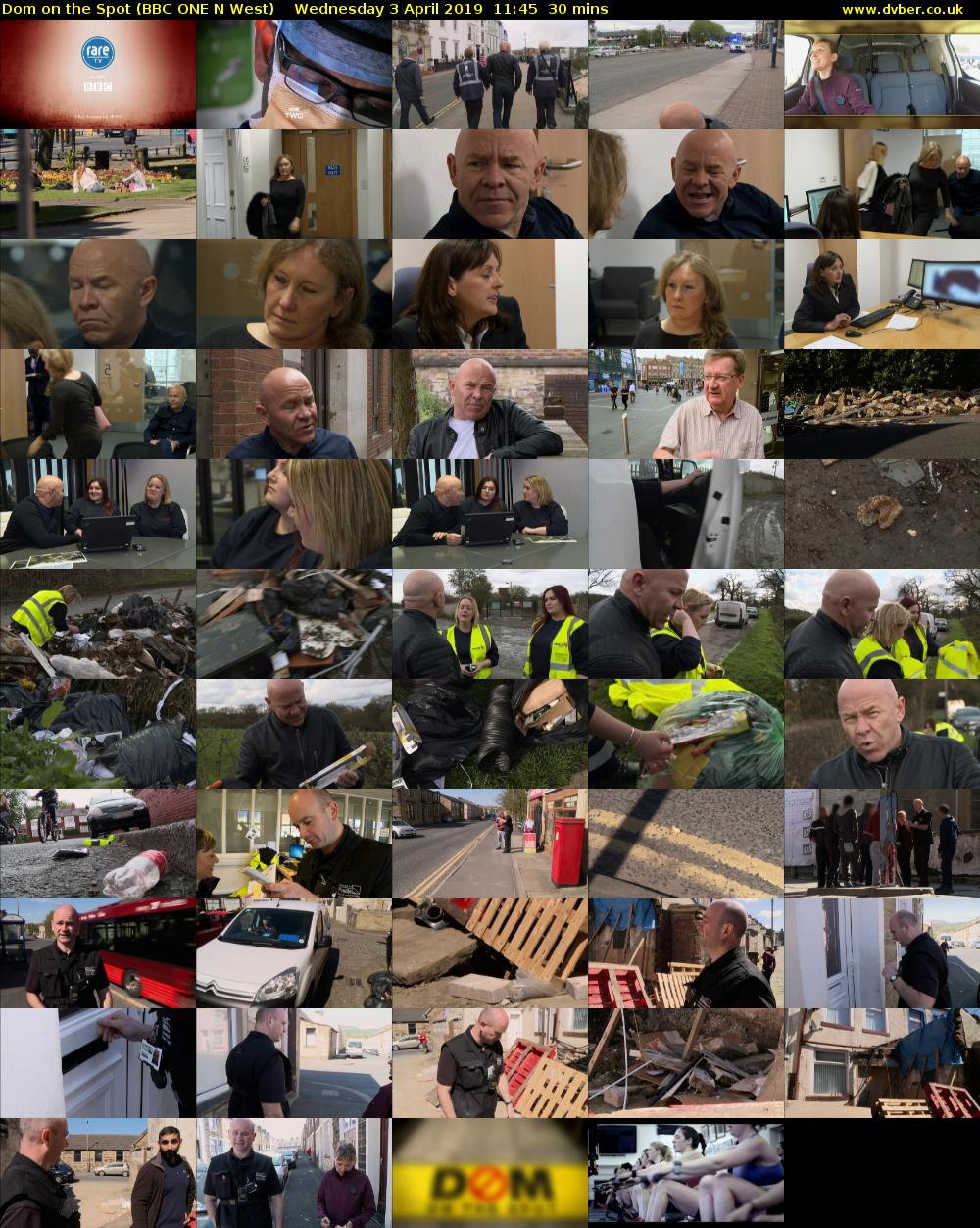 Dom on the Spot (BBC ONE N West) Wednesday 3 April 2019 11:45 - 12:15