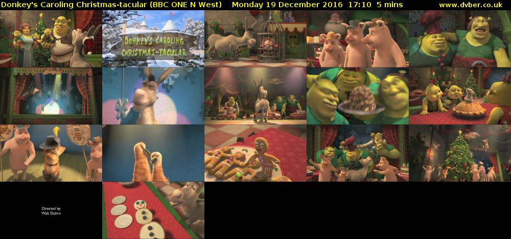 Donkey's Caroling Christmas-tacular (BBC ONE N West) Monday 19 December 2016 17:10 - 17:15