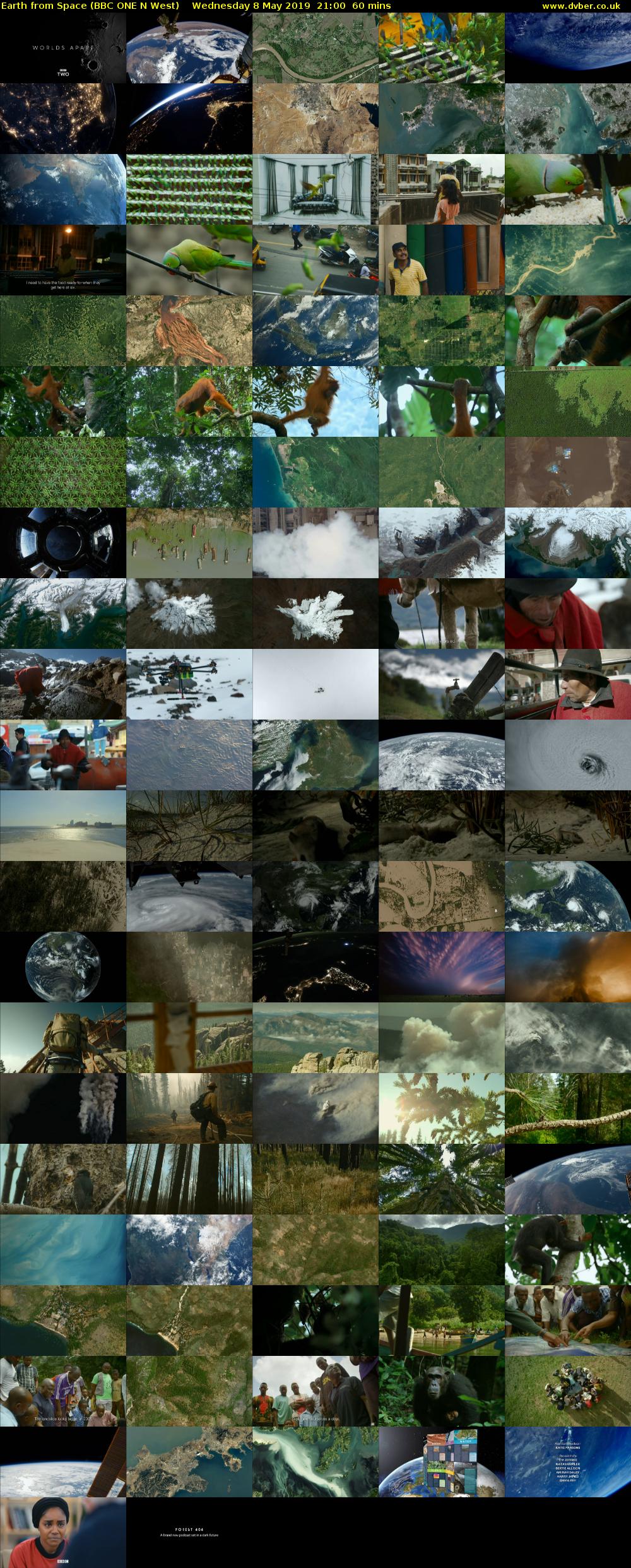Earth from Space (BBC ONE N West) Wednesday 8 May 2019 21:00 - 22:00