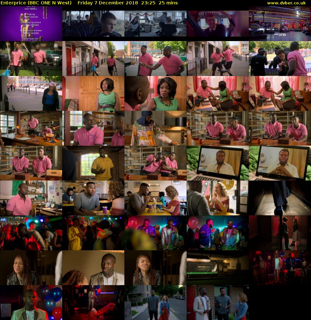 Enterprice (BBC ONE N West) Friday 7 December 2018 23:25 - 23:50