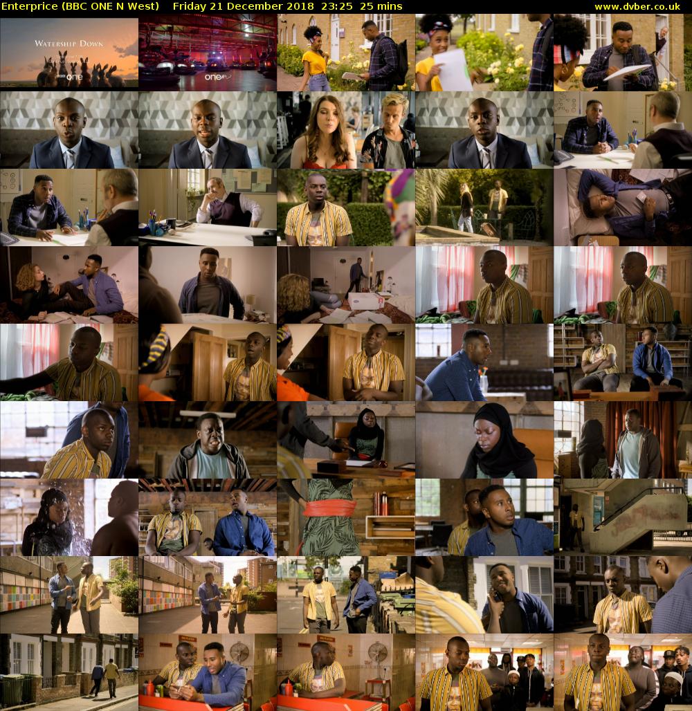 Enterprice (BBC ONE N West) Friday 21 December 2018 23:25 - 23:50