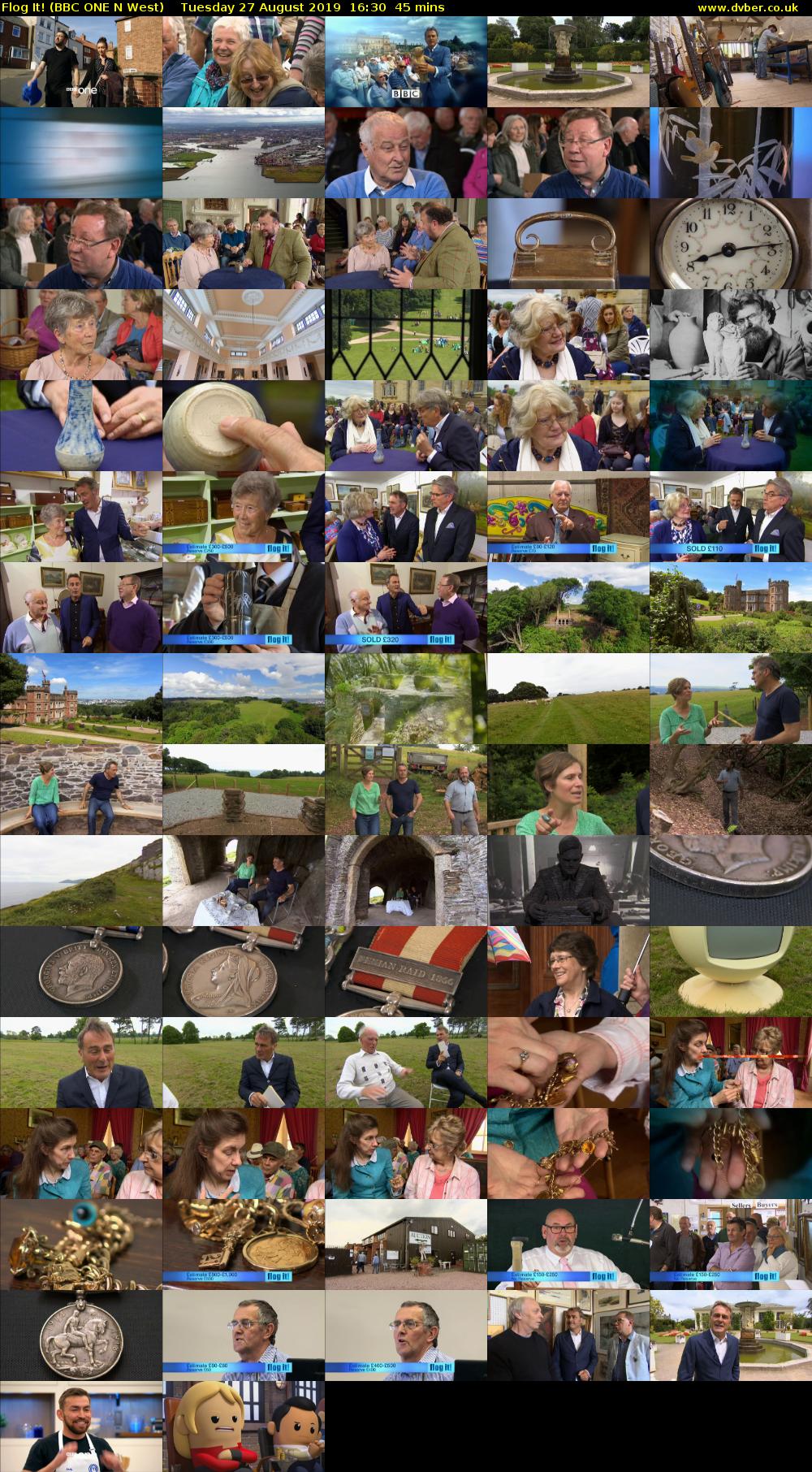 Flog It! (BBC ONE N West) Tuesday 27 August 2019 16:30 - 17:15