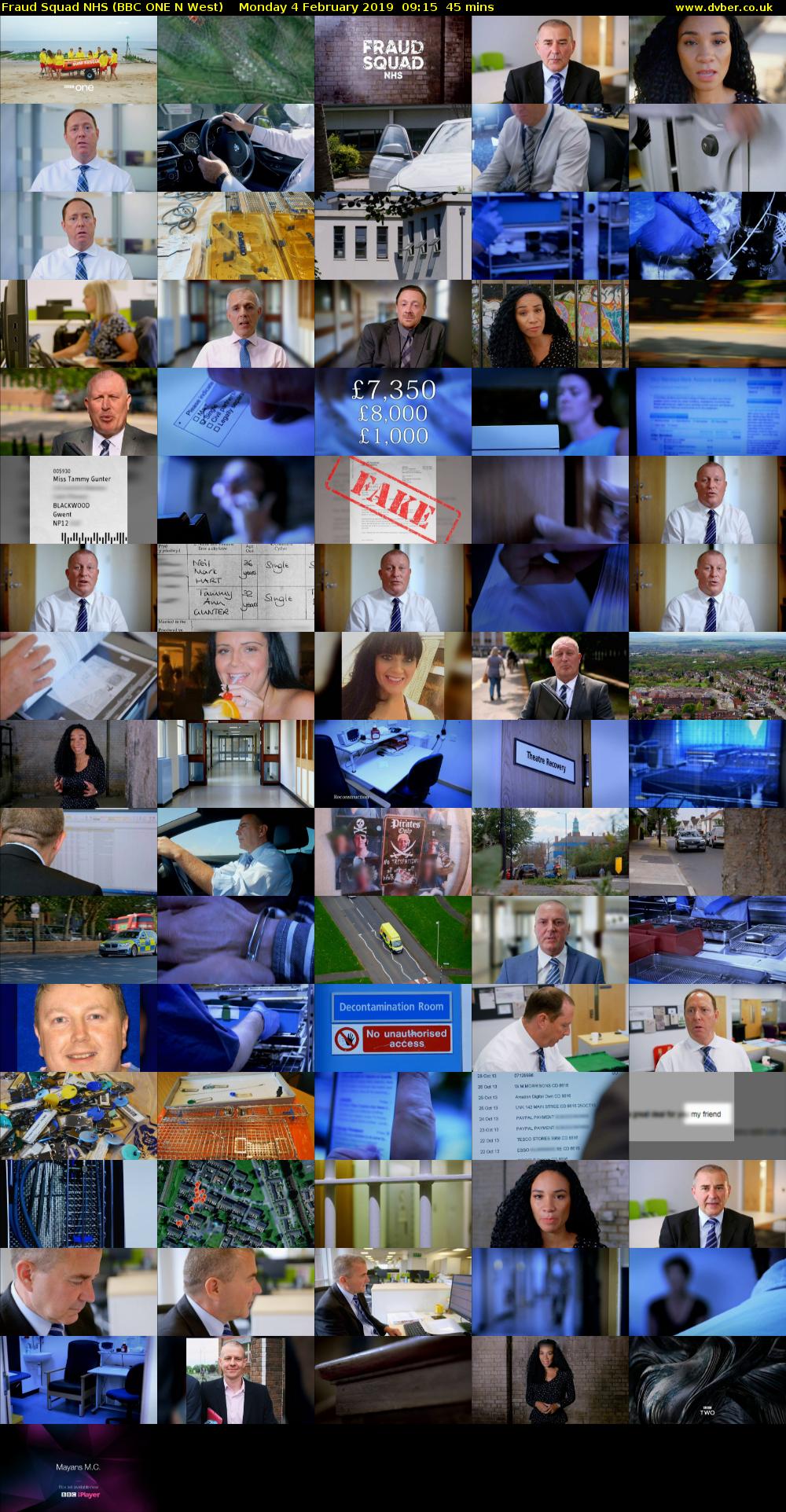 Fraud Squad NHS (BBC ONE N West) Monday 4 February 2019 09:15 - 10:00