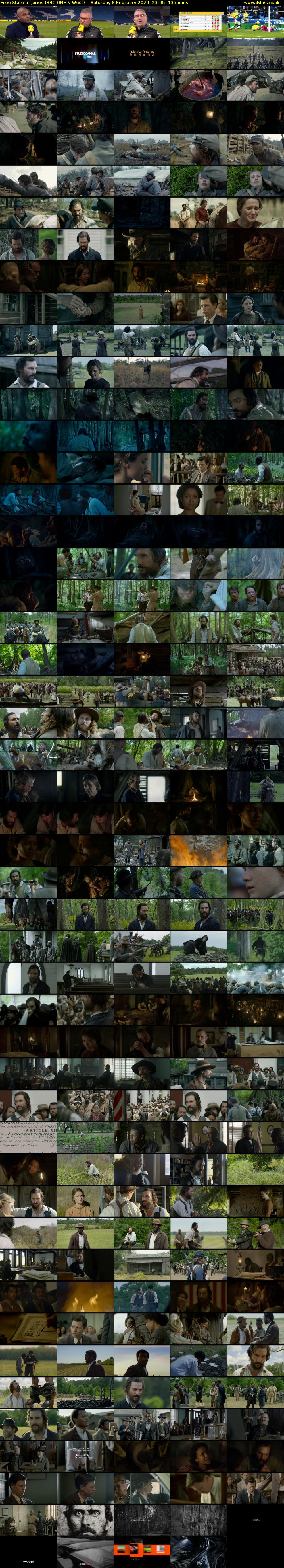 Free State of Jones (BBC ONE N West) Saturday 8 February 2020 23:05 - 01:20