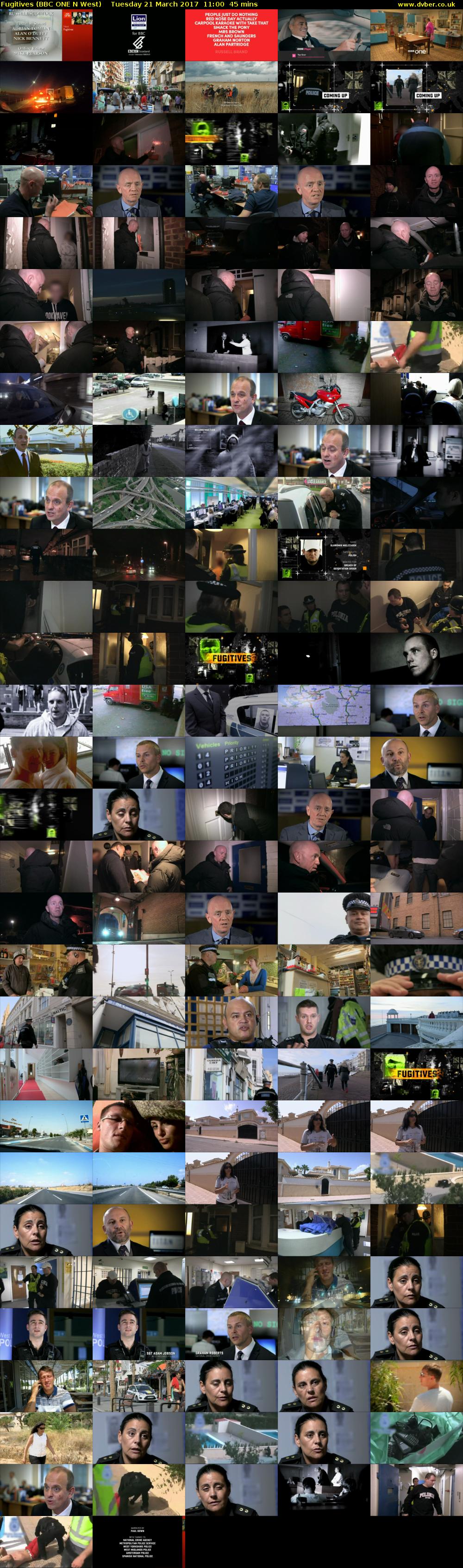 Fugitives (BBC ONE N West) Tuesday 21 March 2017 11:00 - 11:45