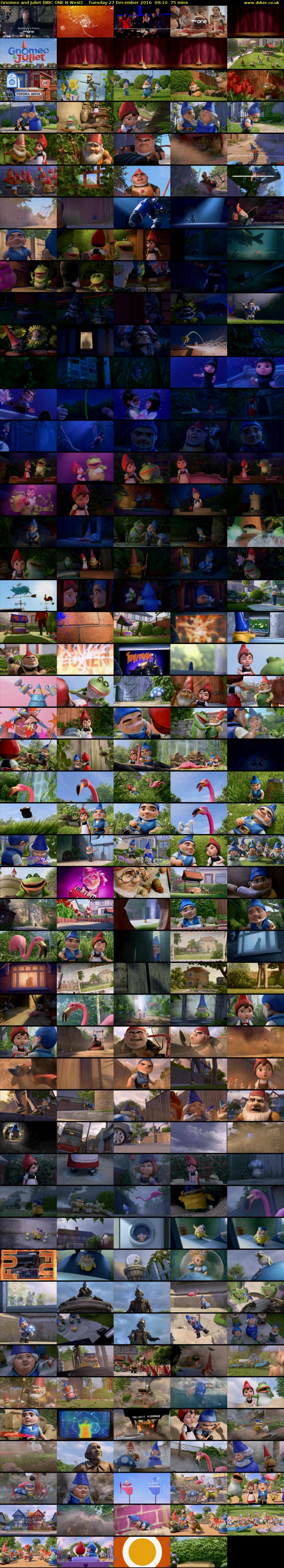 Gnomeo and Juliet (BBC ONE N West) Tuesday 27 December 2016 09:10 - 10:25