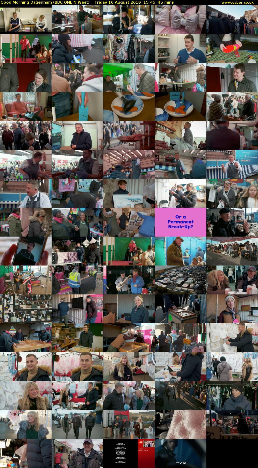 Good Morning Dagenham (BBC ONE N West) Friday 16 August 2019 15:45 - 16:30