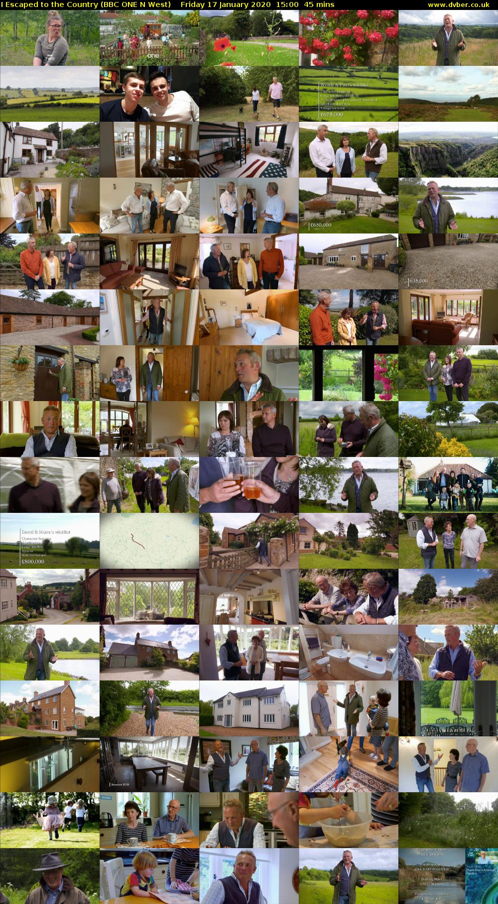 I Escaped to the Country (BBC ONE N West) Friday 17 January 2020 15:00 - 15:45