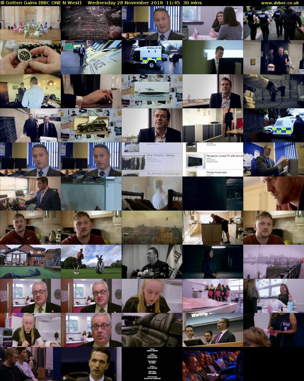 Ill Gotten Gains (BBC ONE N West) Wednesday 28 November 2018 11:45 - 12:15