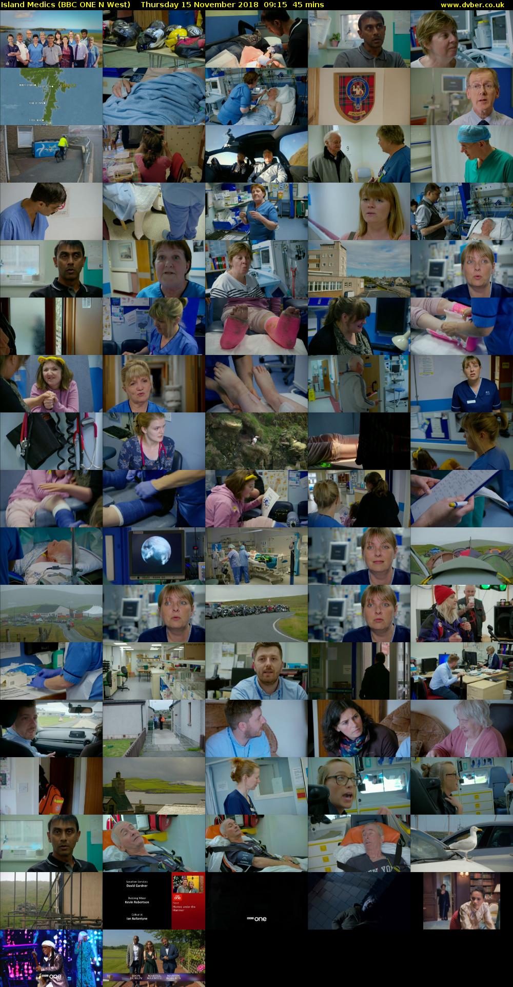 Island Medics (BBC ONE N West) Thursday 15 November 2018 09:15 - 10:00