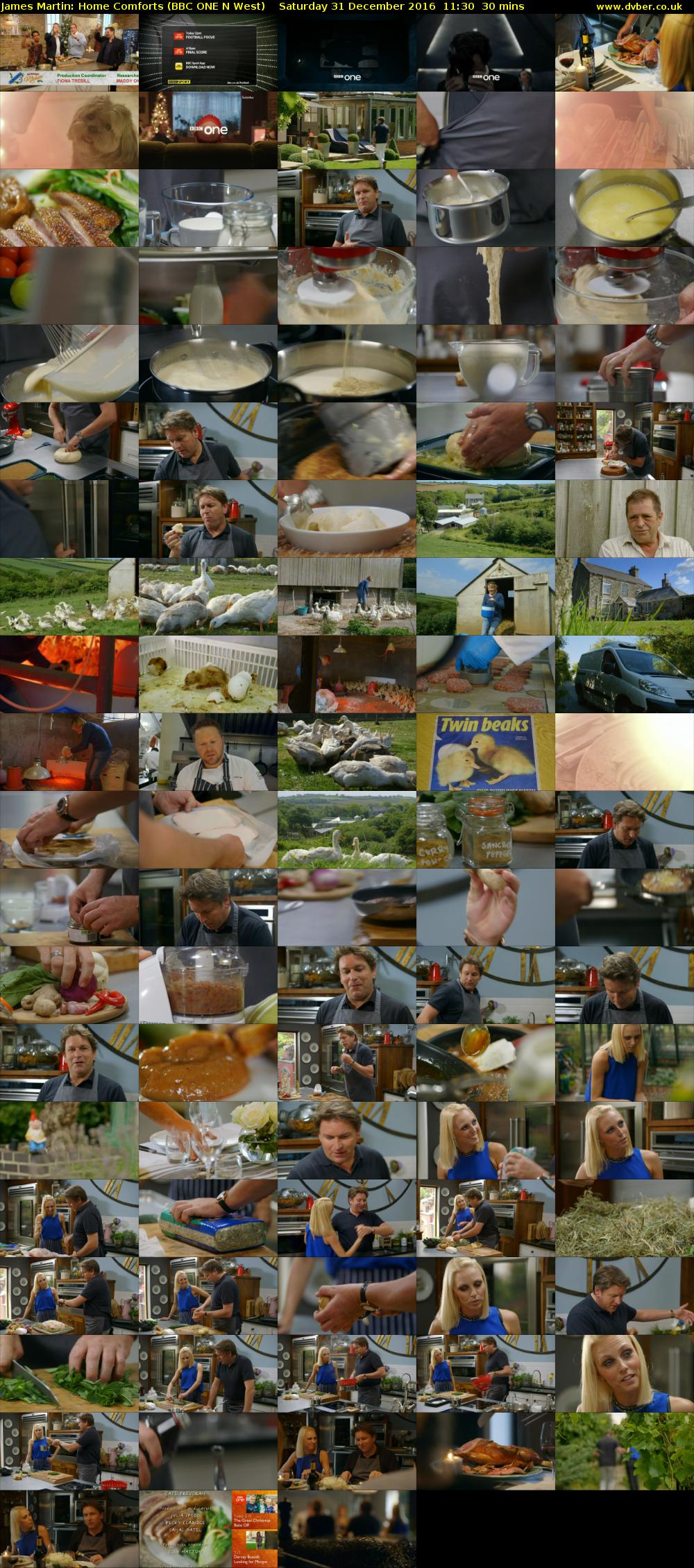 James Martin: Home Comforts (BBC ONE N West) Saturday 31 December 2016 11:30 - 12:00