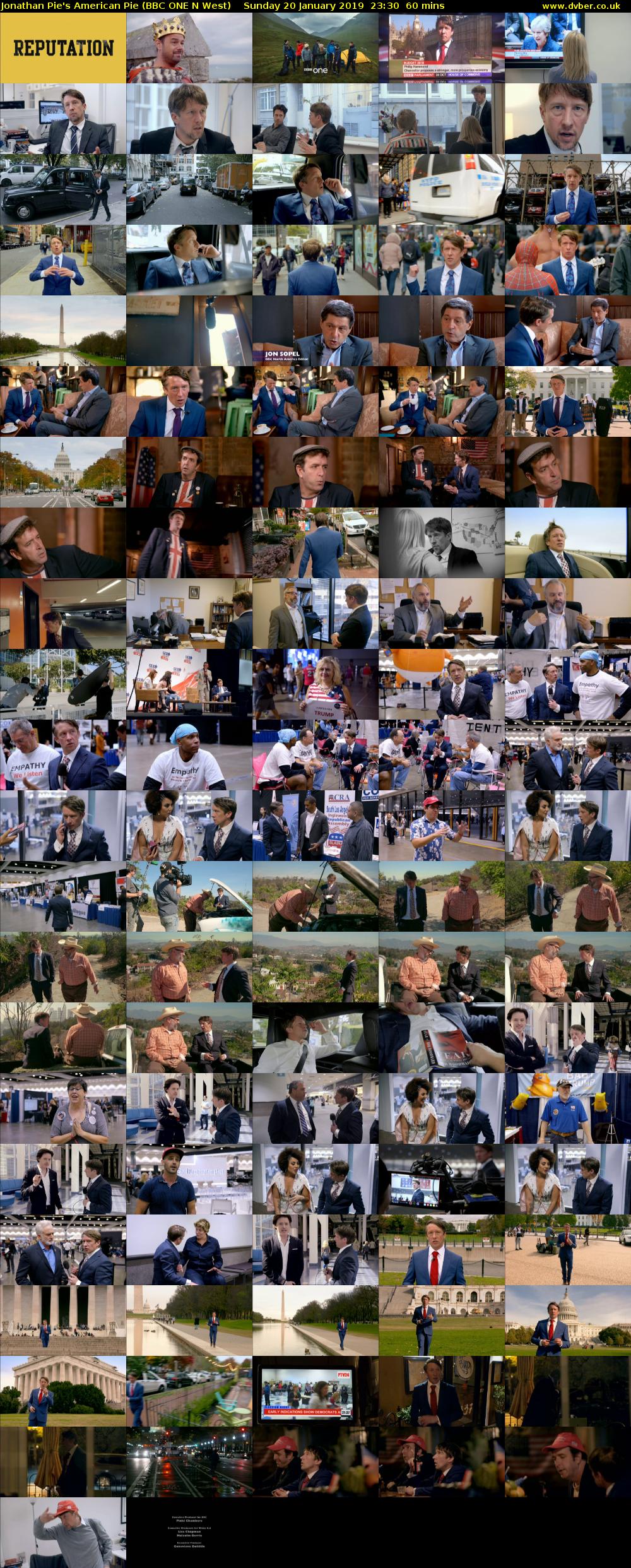 Jonathan Pie's American Pie (BBC ONE N West) Sunday 20 January 2019 23:30 - 00:30