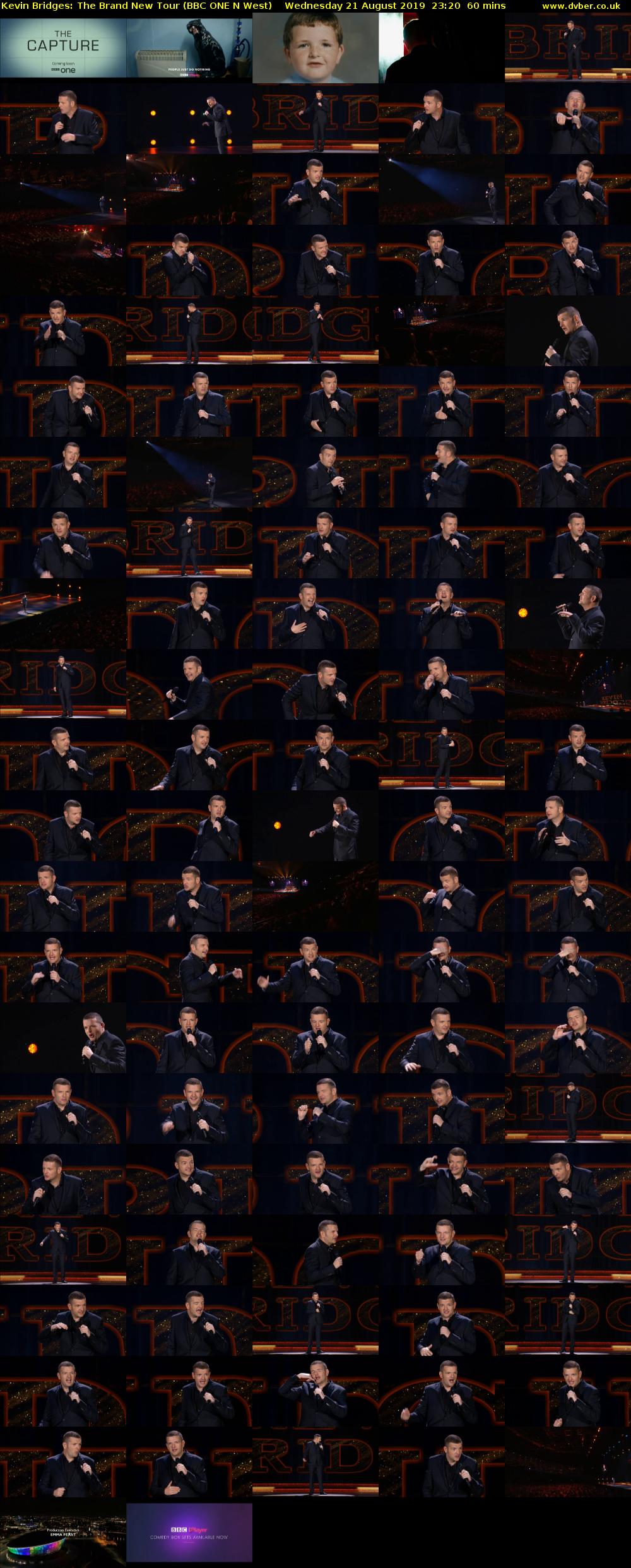 Kevin Bridges: The Brand New Tour (BBC ONE N West) Wednesday 21 August 2019 23:20 - 00:20