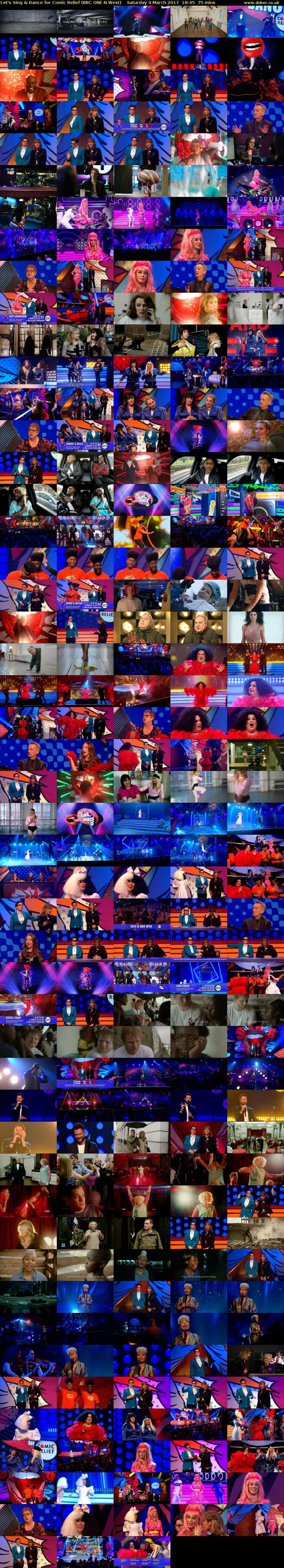 Let's Sing & Dance for Comic Relief (BBC ONE N West) Saturday 4 March 2017 18:45 - 20:00