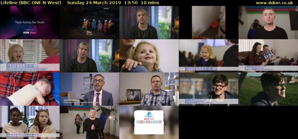 Lifeline (BBC ONE N West) Sunday 24 March 2019 13:50 - 14:00