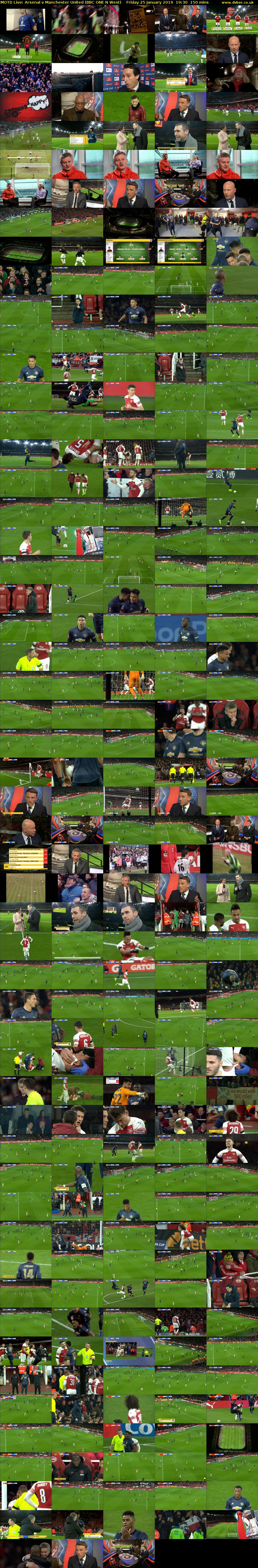 MOTD Live: Arsenal v Manchester United (BBC ONE N West) Friday 25 January 2019 19:30 - 22:00
