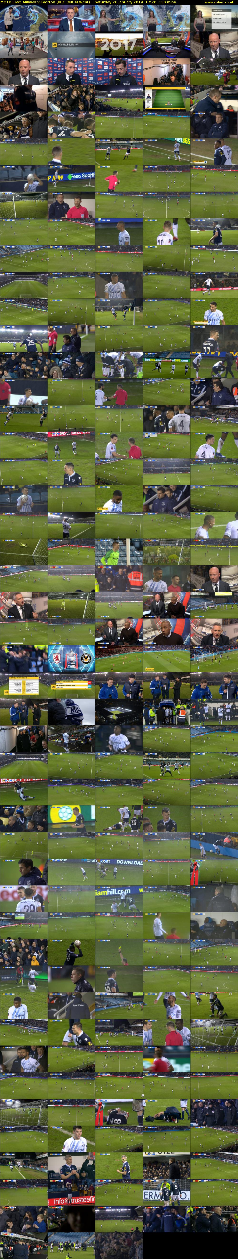 MOTD Live: Millwall v Everton (BBC ONE N West) Saturday 26 January 2019 17:20 - 19:30