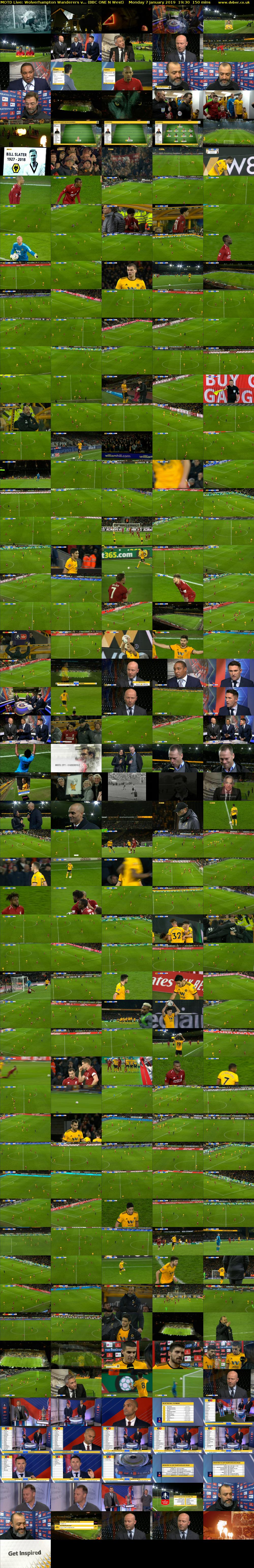 MOTD Live: Wolverhampton Wanderers v... (BBC ONE N West) Monday 7 January 2019 19:30 - 22:00
