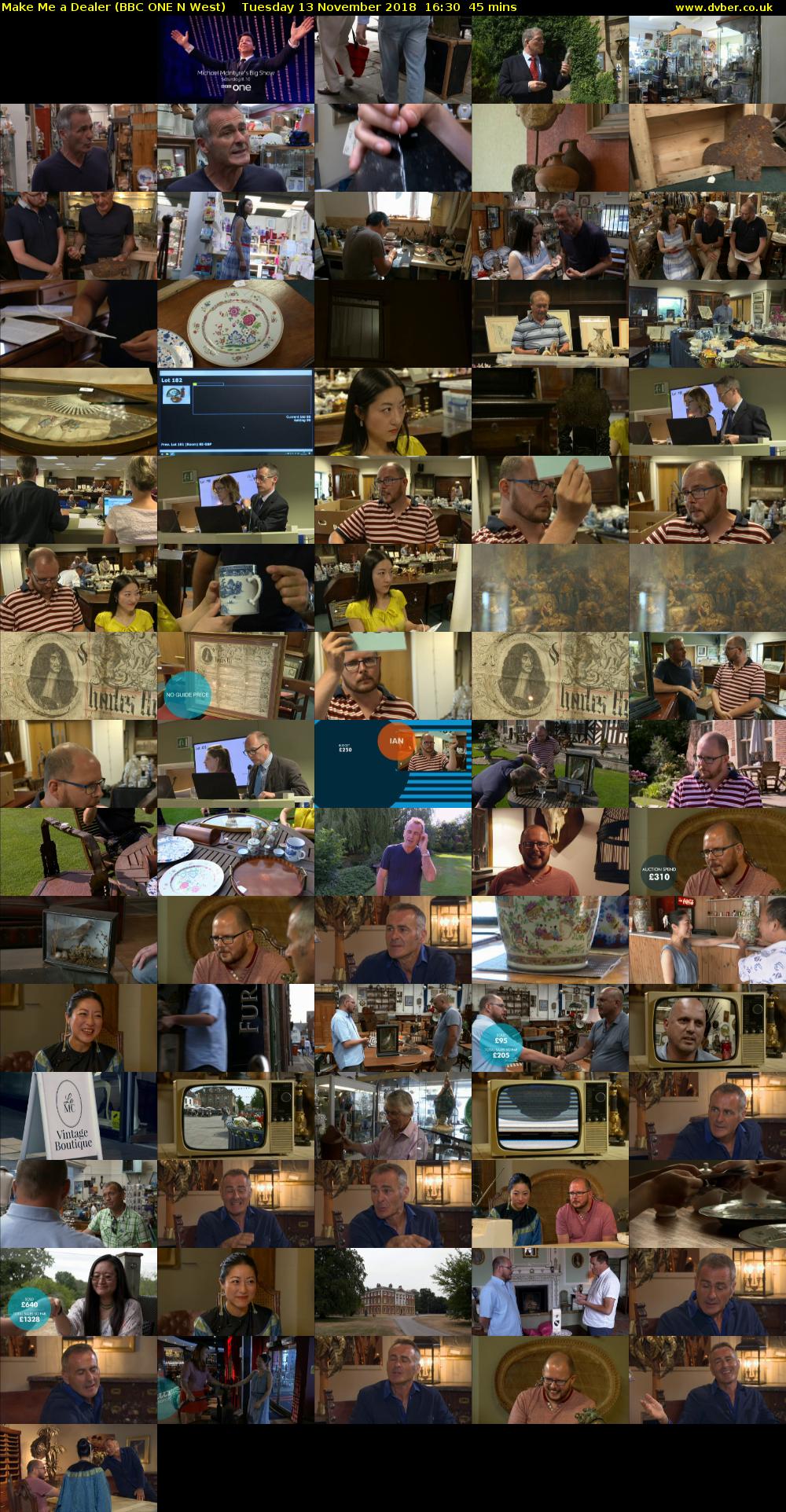 Make Me a Dealer (BBC ONE N West) Tuesday 13 November 2018 16:30 - 17:15