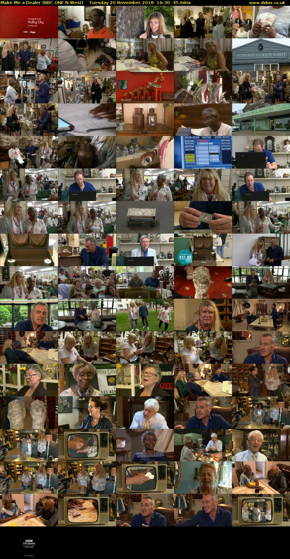 Make Me a Dealer (BBC ONE N West) Tuesday 20 November 2018 16:30 - 17:15