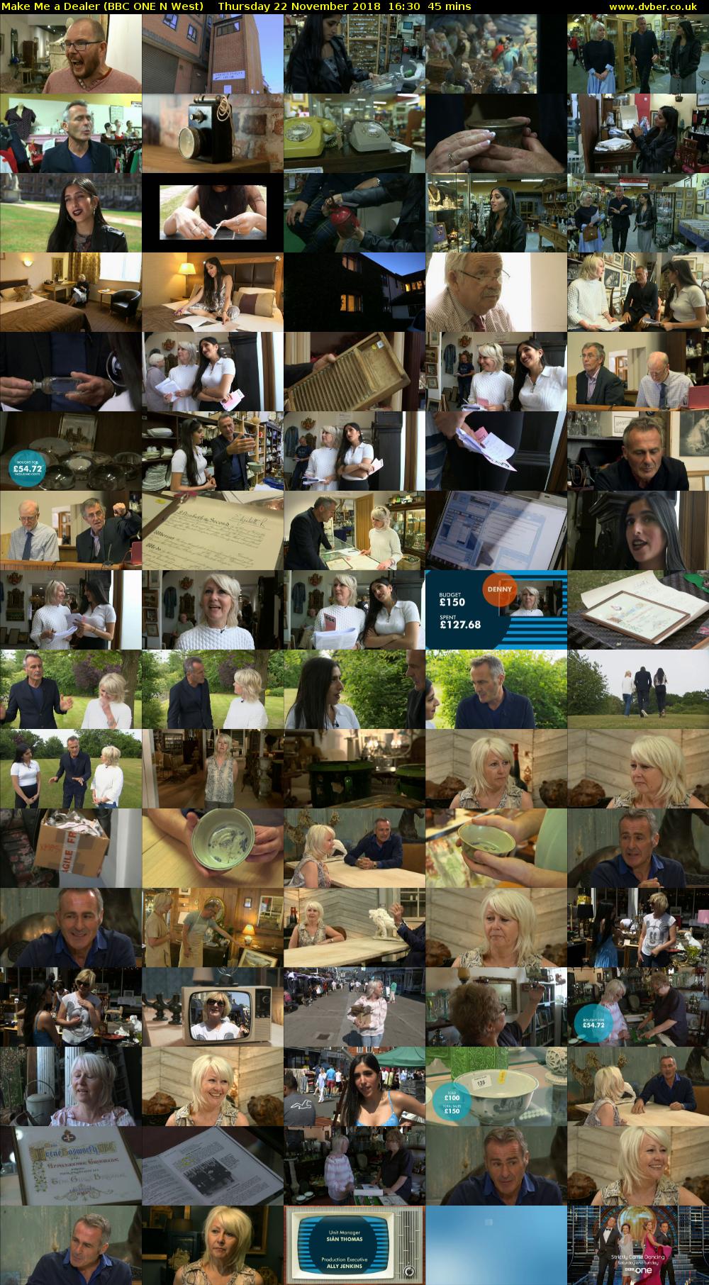 Make Me a Dealer (BBC ONE N West) Thursday 22 November 2018 16:30 - 17:15